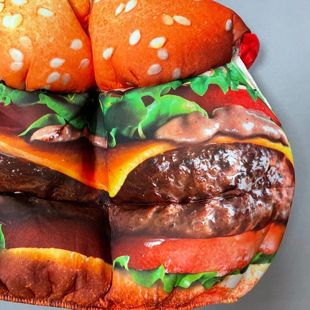 Hamburger Halloween Costume Children Novelty Food One Size 4-10 Kids‎ Girl Boy